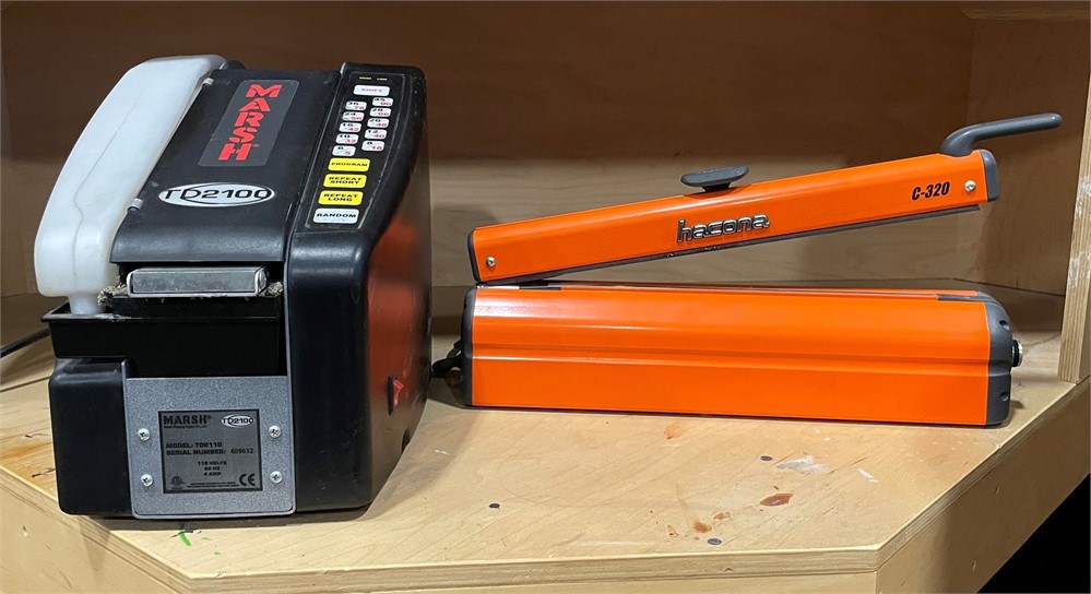 Marsh "TD2100" Tape Dispenser & Hacona "C320" Sealer