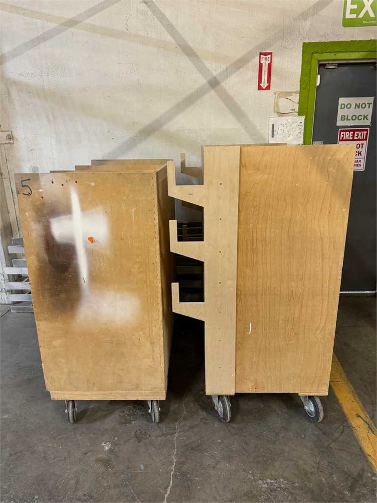 Two (2) Wooden Carts