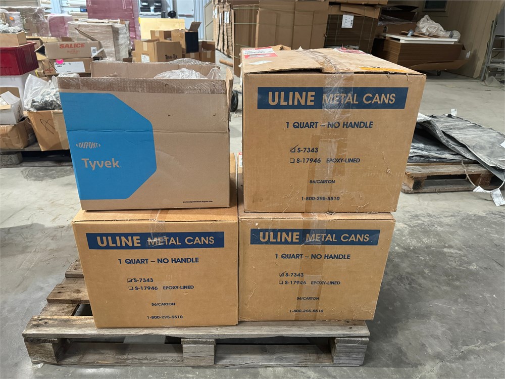 Uline Metal Cans - As Pictured
