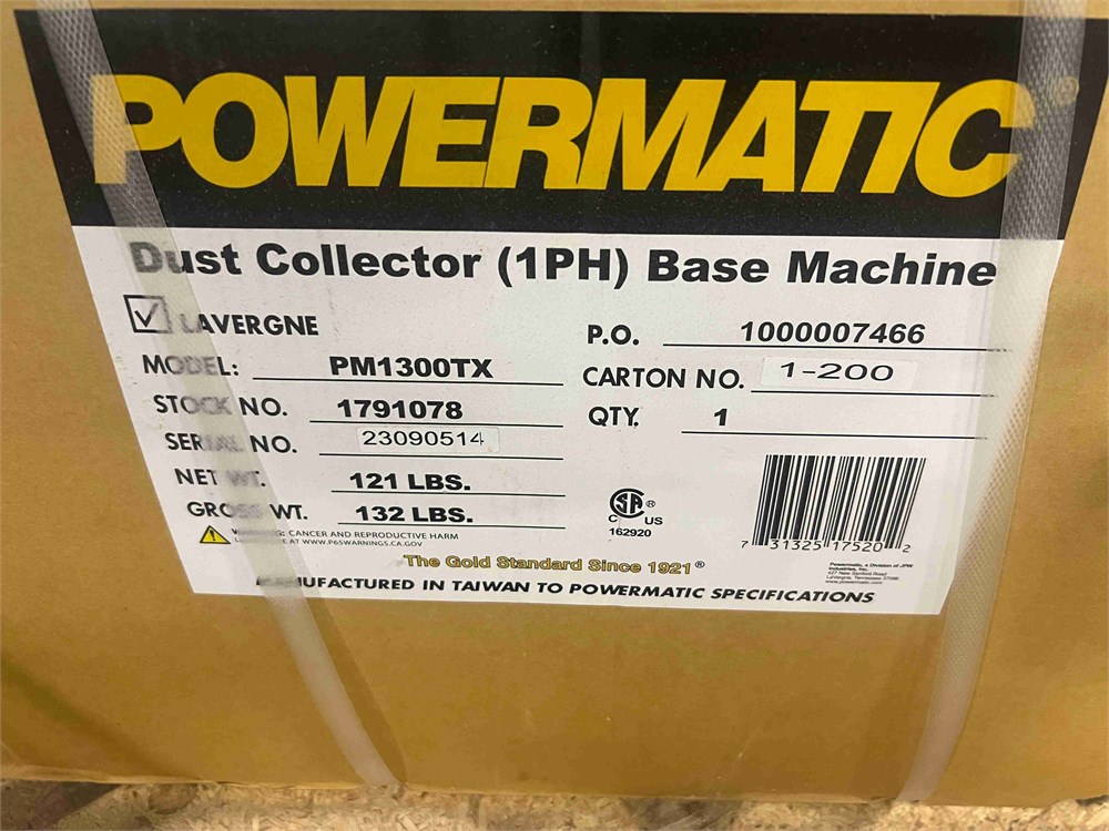 Powermatic "PM1300TX" Dust Collector - New in box