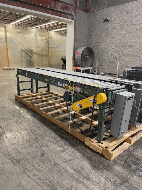 (2) Hytrol "138-ACC" Powered Roller Conveyors