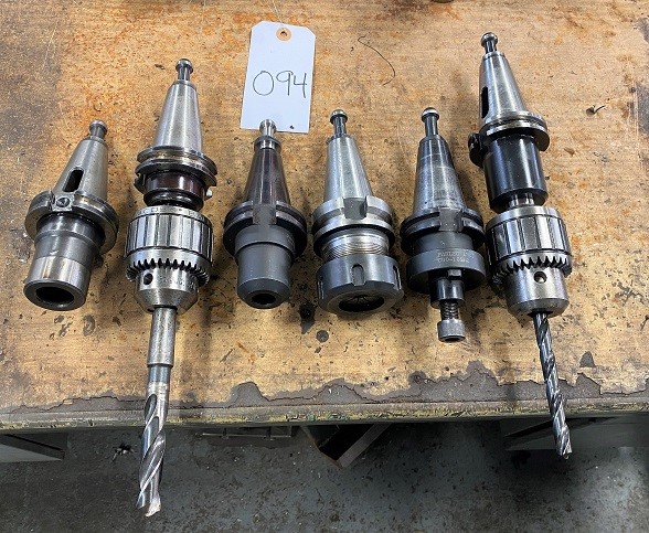 CAT 40 Tool Holders 1 Jacobs & 1 with Collett Chuck - 6 Pieces