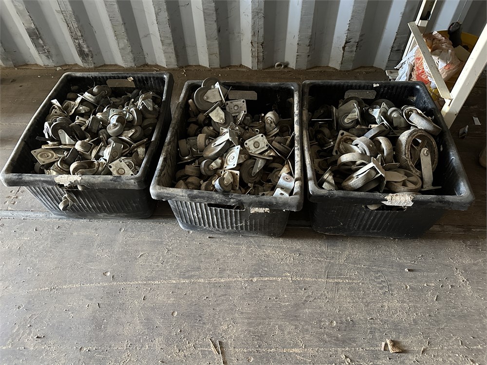 (3) Bins of Assorted Casters