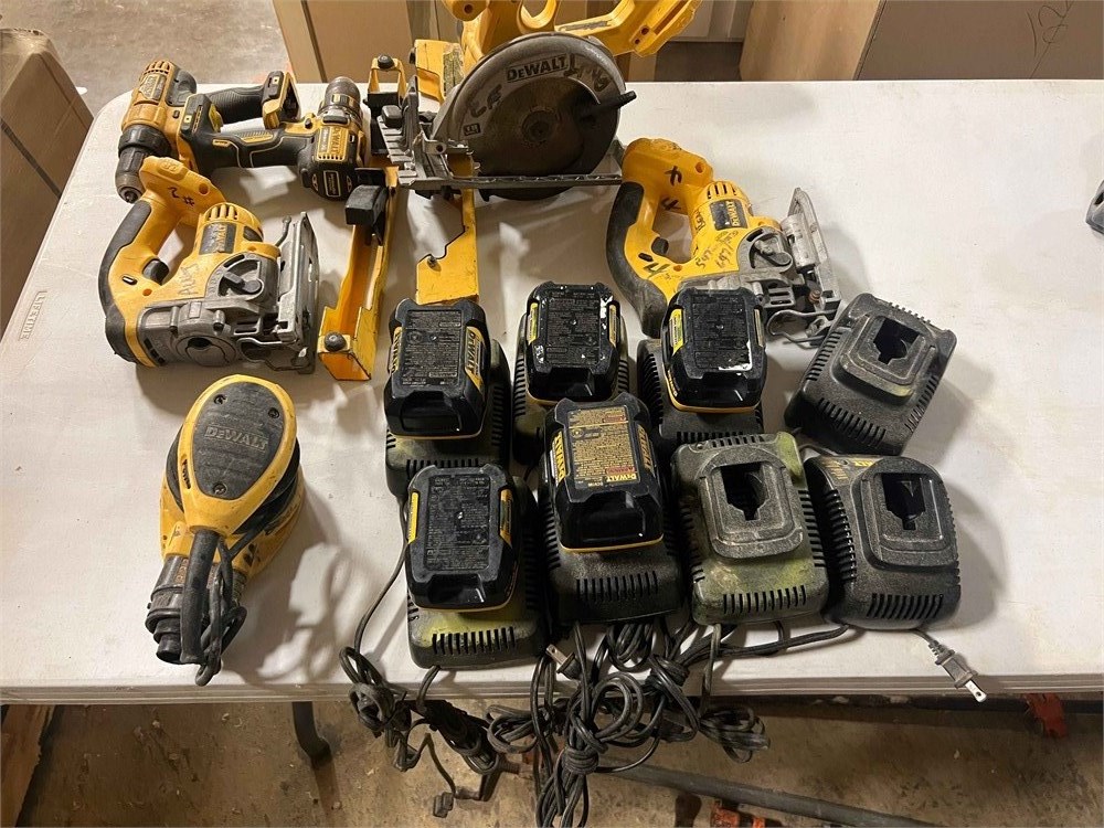 DeWalt cordless tools as pictured