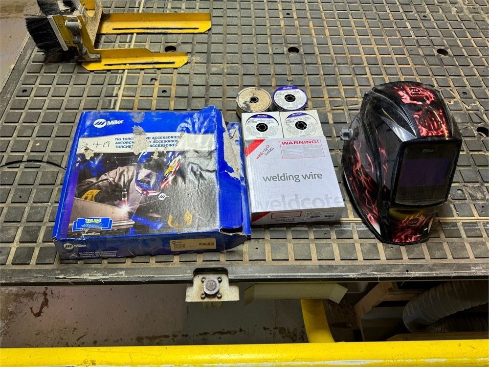Miller TIG Torch, Wire, & Welding helmet as pictured
