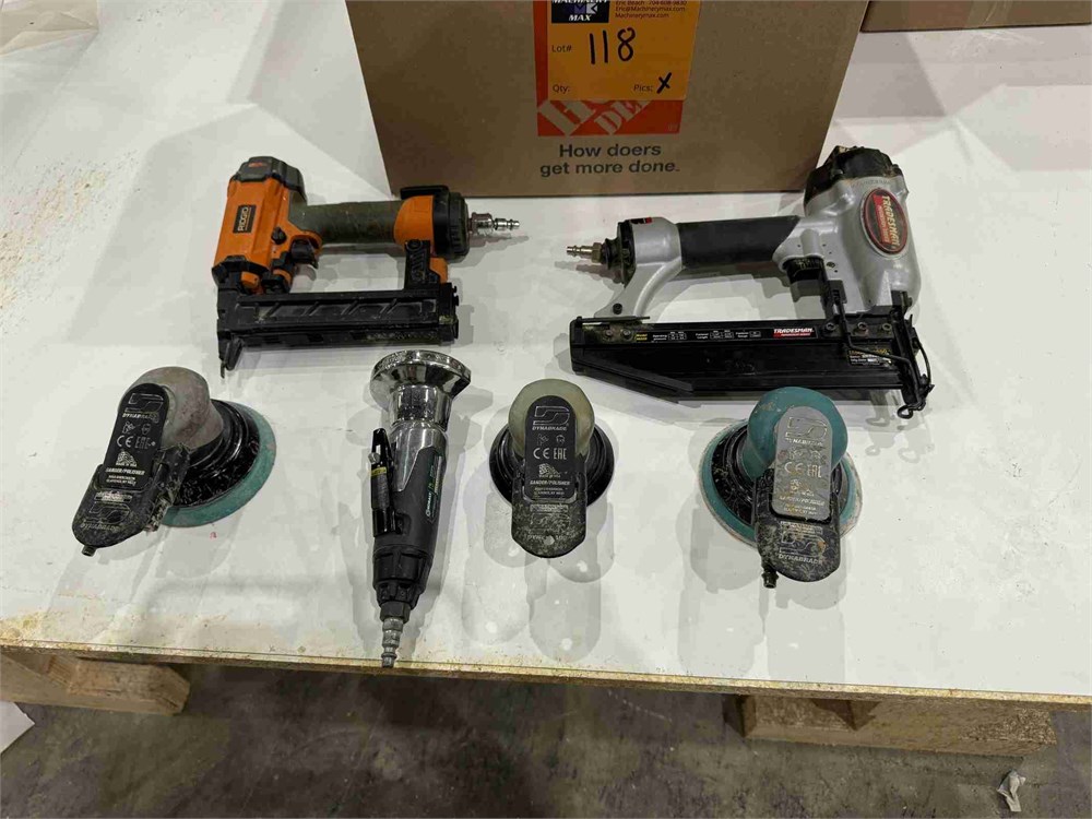 Pneumatic Sanders, Nailers, Grinder