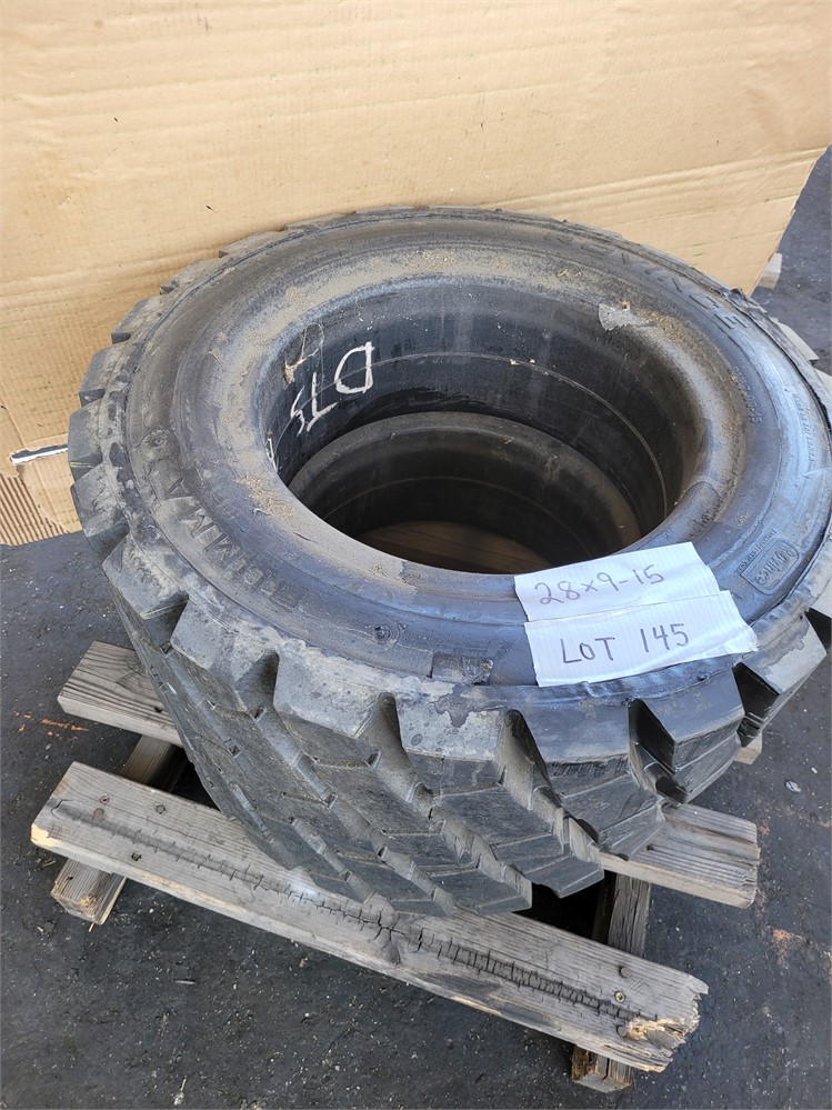 Two (2) Solid Forklift Tires