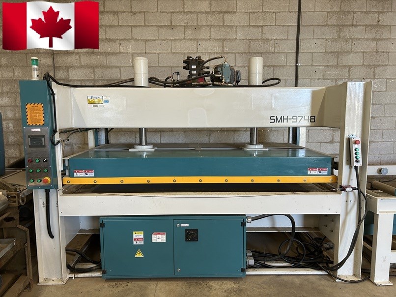 Silver "SMH-9748" Hot Press yr 2018 c/w Load & Outfeed Conveyors- Shelburne, ON