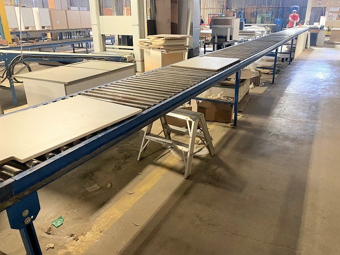 Wecon Roller Conveyor - (1) Row x (5) Sections @ 10'L ea, 28"W Approx 50'
