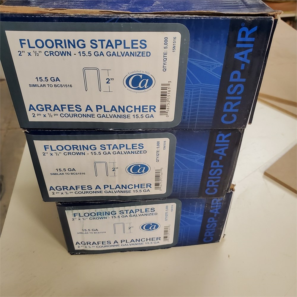 Flooring Staples - Lot of 3 Boxes, New - 2 1/2" x 1/2"