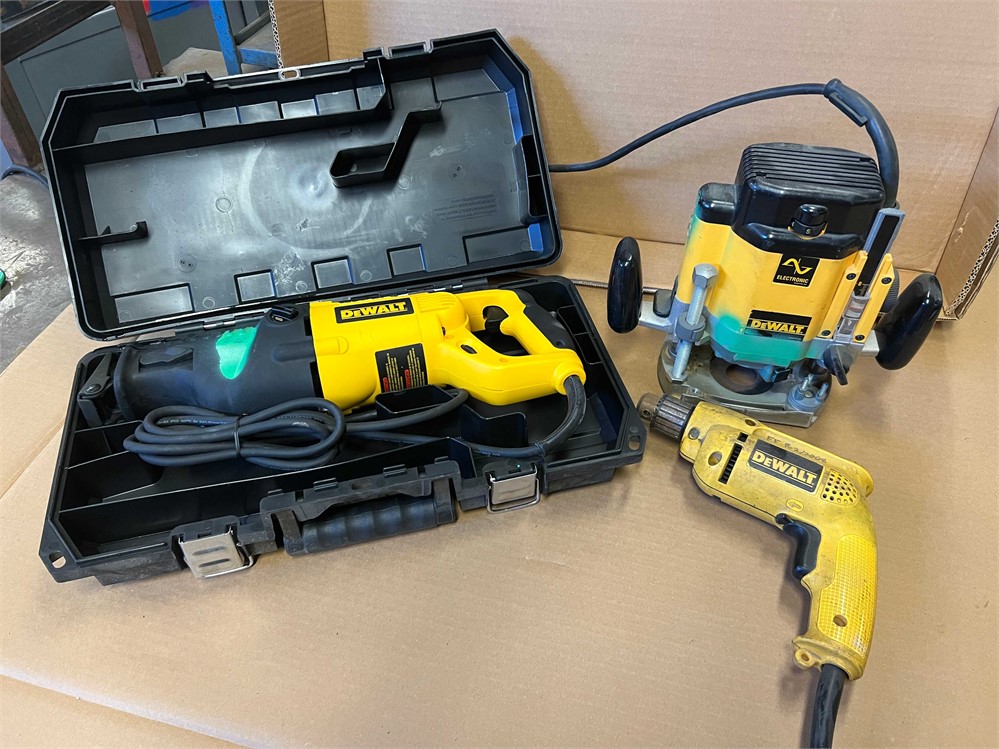 DeWalt Rreciprocating Saw, Router and Drill