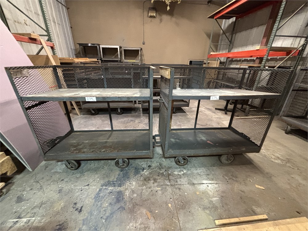 (2) Metal Rolling Carts