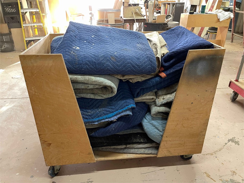 Packing Blankets with Wooden Cart