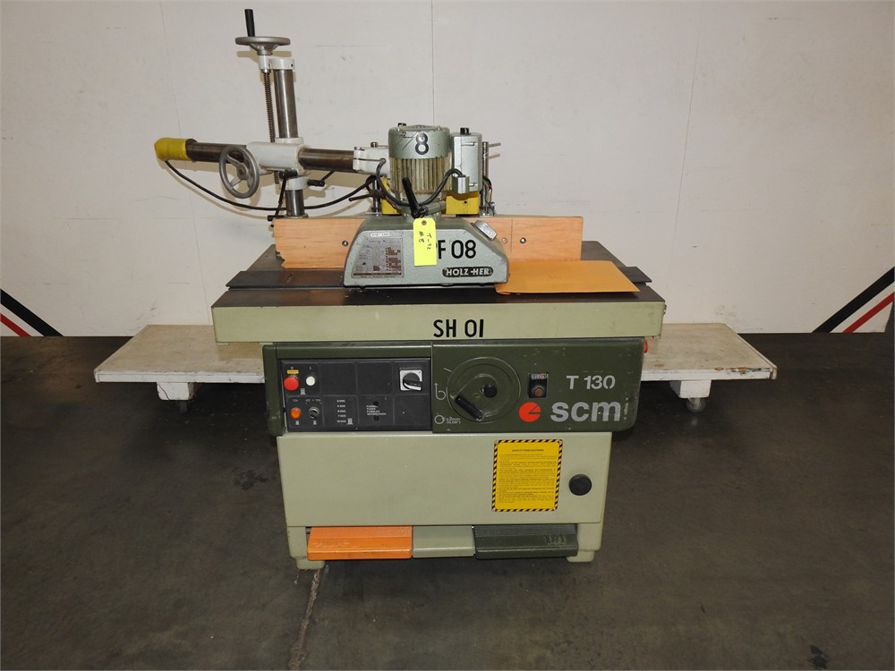 SCMI "T130N HEAVY DUTY SPINDLE SHAPER" WITH HOLZHER POWER FEEDER
