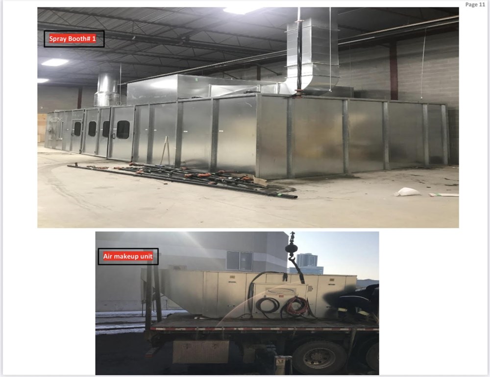 (3) Spray booth System c/w Elite Air-Makeup - Concord, ON