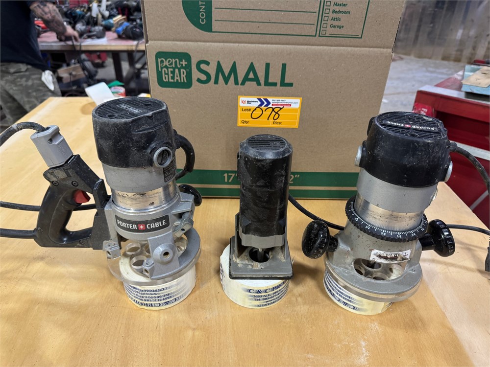 Porter Cable  Routers Qty. (3)