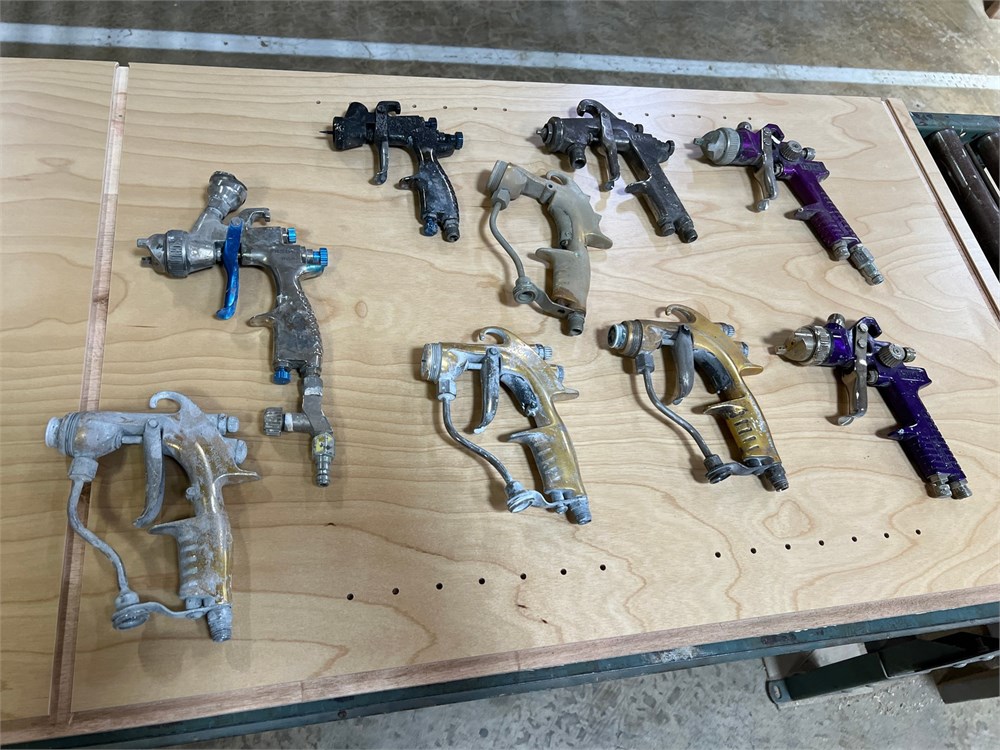 Nine (9) Spray Guns