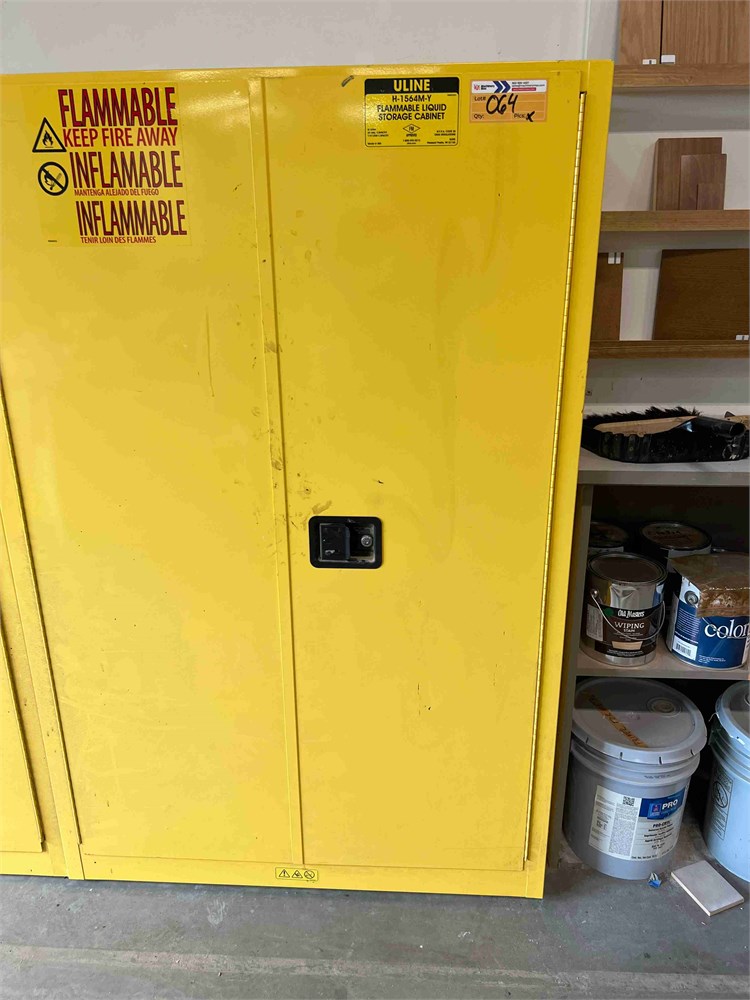 Uline "H-1564M-Y" Flammable Liquids Cabinet