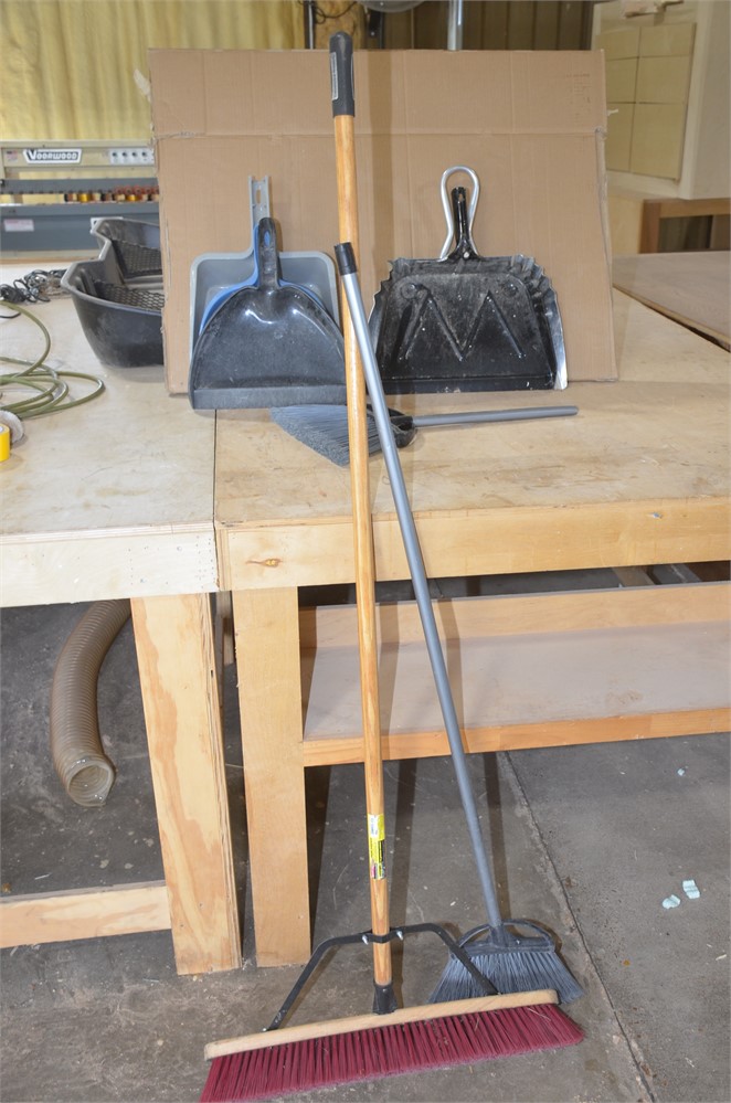 Brooms and dust pans