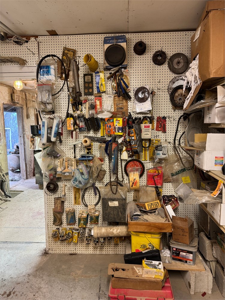 Misc Items on Pegboard