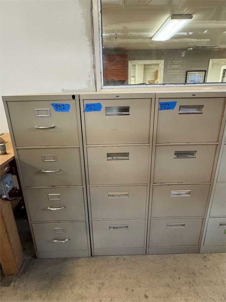 Three (3) Metal Filing Cabinets