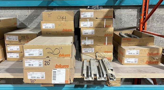 (20) Boxes of "Blum Hardware" - See Photos for label description & Hardware Type