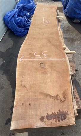 LIVE EDGE "BIG WALNUT" SLAB * 192" LONG - SEE PHOTO FOR MORE DIMENSIONS