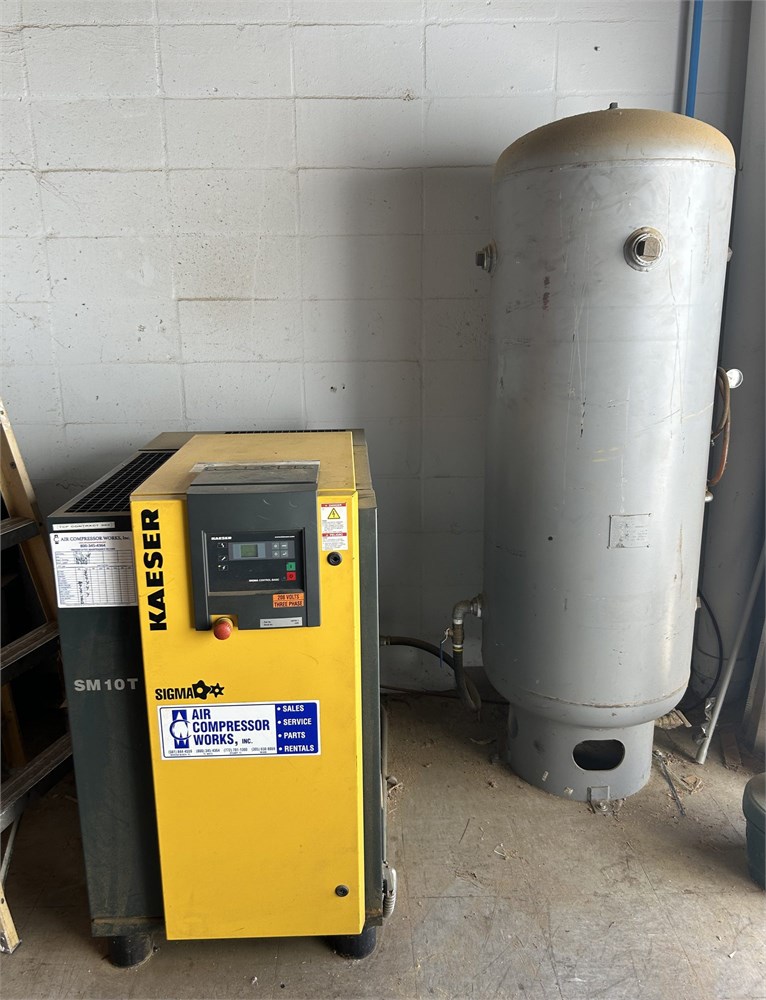Kaeser "SM 10 T" Rotary Screw Air Compressor with Air Dryer and Tank