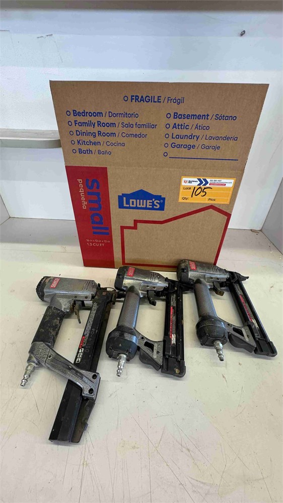 Senco Pneumatic Nail / Staple Guns Qty. (3)