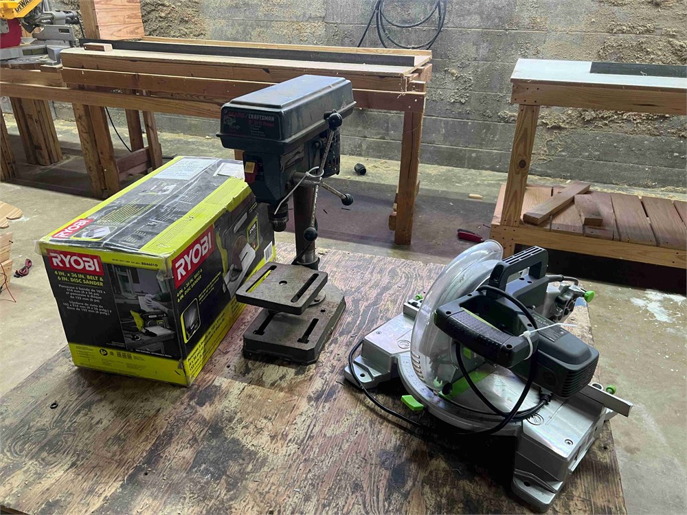Ryobi Drill Press & Genesis Chop Saw