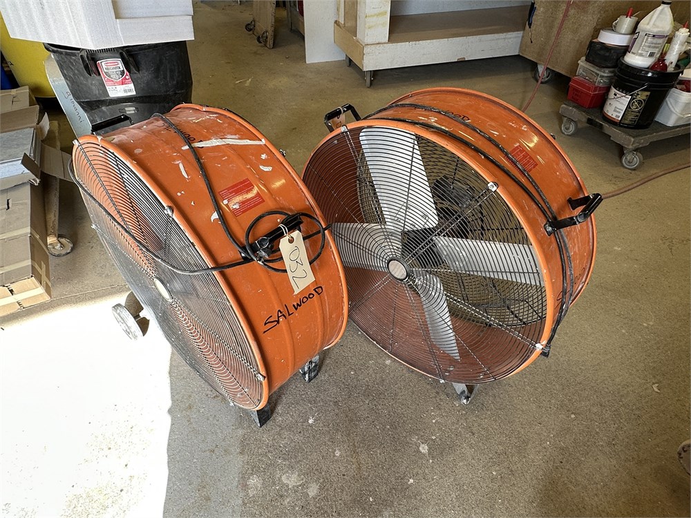 (2) Heavy Duty "Portable" Shop Fans - Lot of 2