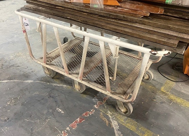 (1) Metal Cart on Swivel Castors - Cart Only & Not the Contents