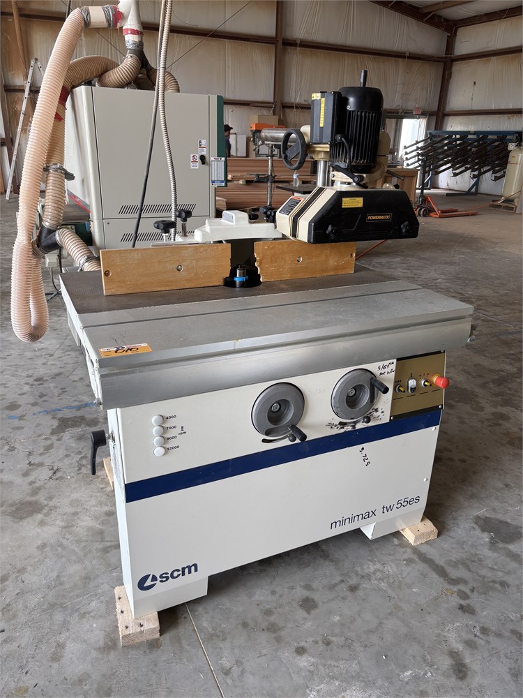SCM "Minimax TW 55ES" Shaper with Powermatic "PF-31" Powerfeeder