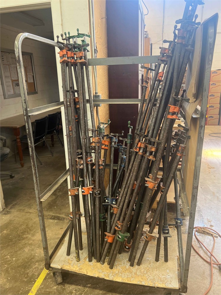 Pipe Clamps and Rolling Rack - as pictured