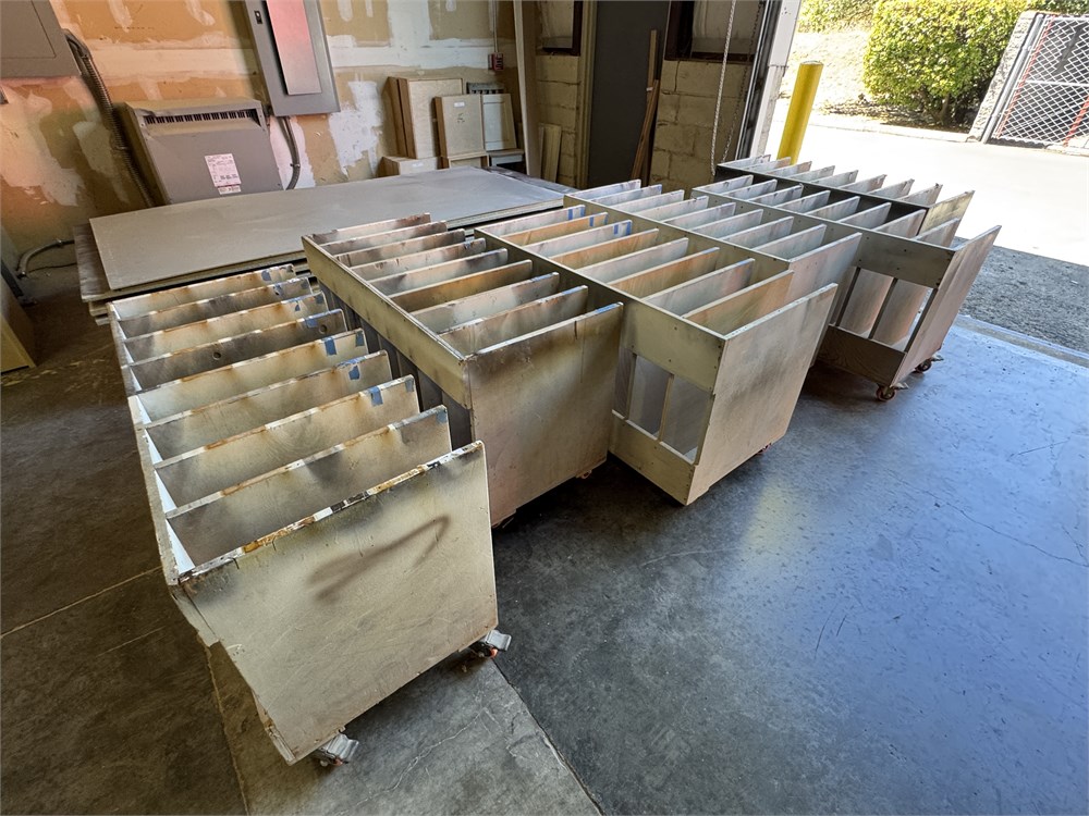 (6) Wooden Shop Carts