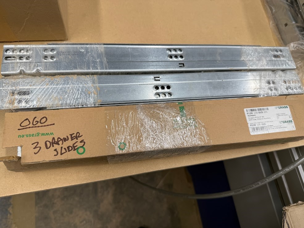 (3) Grass Drawer Slides