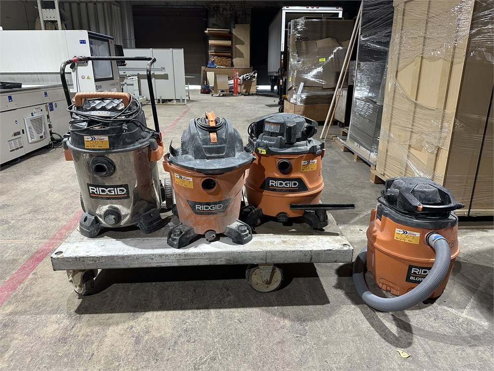 (4) Ridgid Shop Vacuums