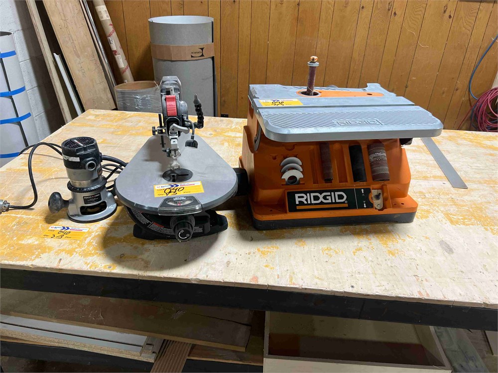 Router, Scroll Saw, Spindle Sander