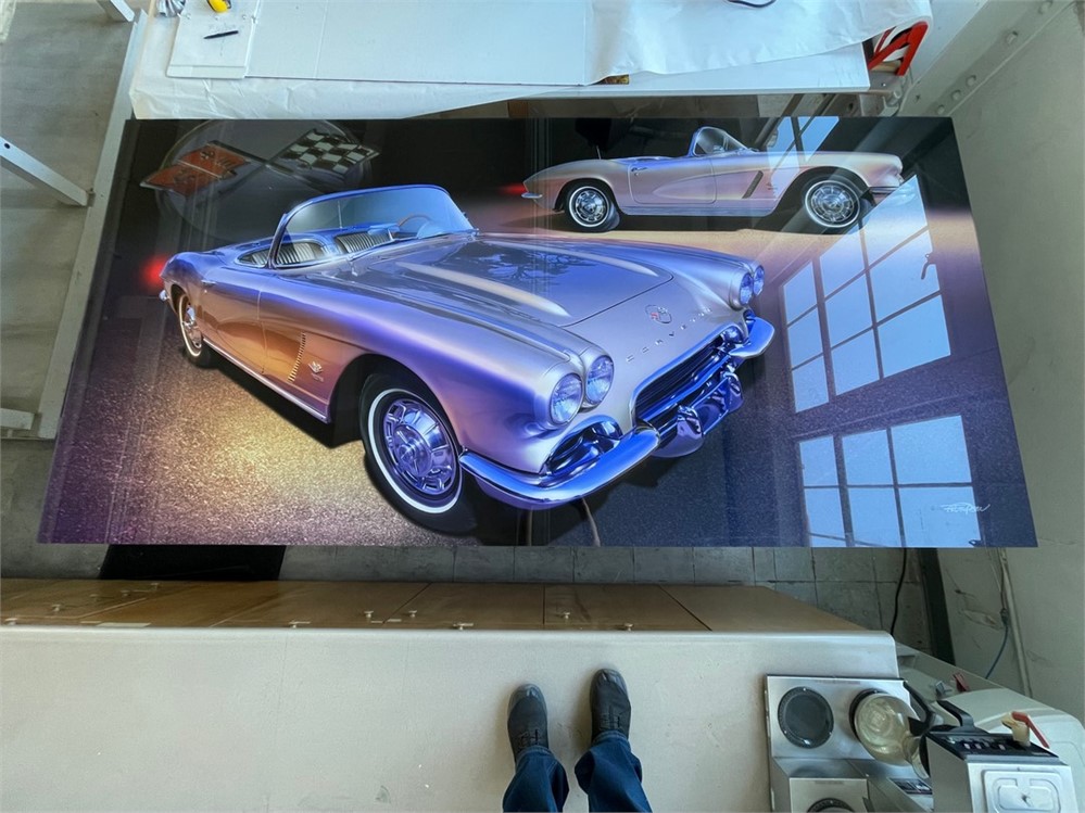 Acrylic-Laminated "Corvette" Poster