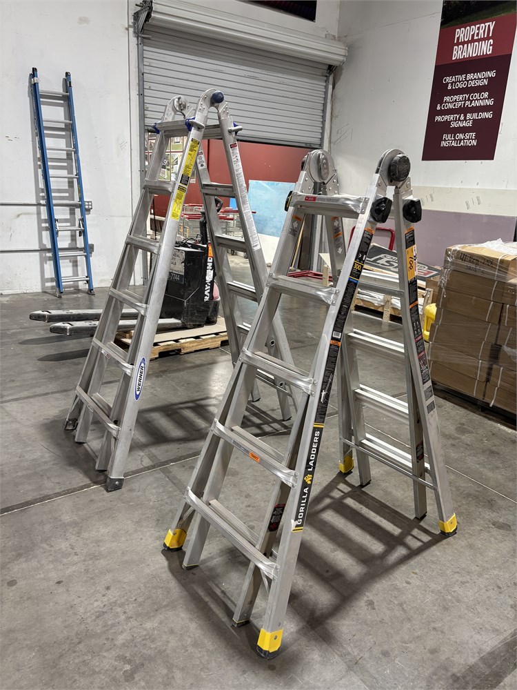 (Qty 2) Adjustable Ladders