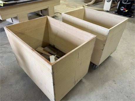 (2) Box Bins on 4" Castors - LOT OF 2