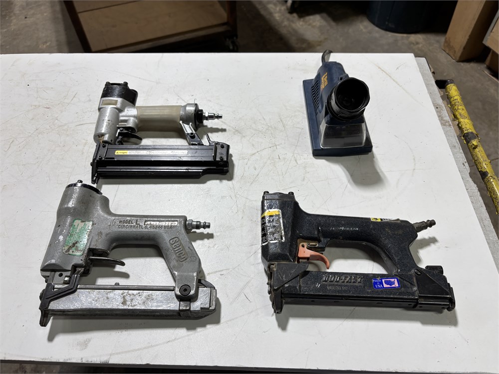 (3) Pneumatic Nail Guns & Drill Doctor "350X" Sharpener