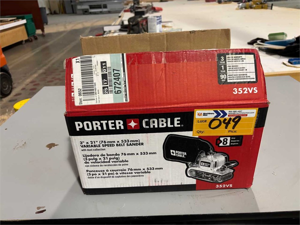 Porter Cable "352VS" Variable Speed Belt Sander