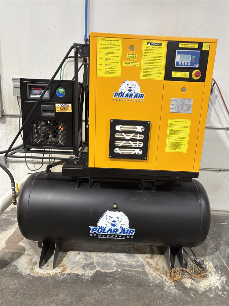 Polar Air "PRSK070003" Rotary Screw Compressor with Refrigerated Air Dryer