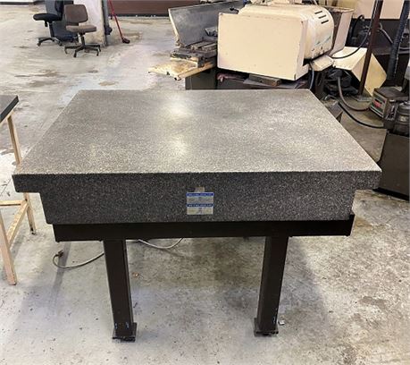 ROCK OF AGES SURFACE PLATE & STAND * 48" x 36",  .000300 ACCURACY