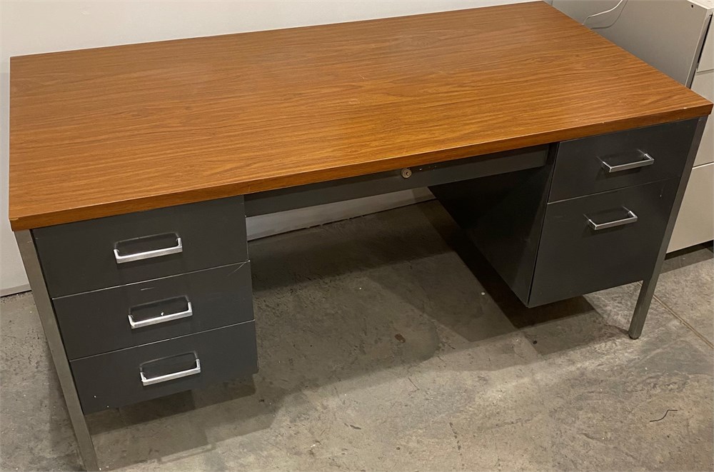 Office Desk with Six Drawers