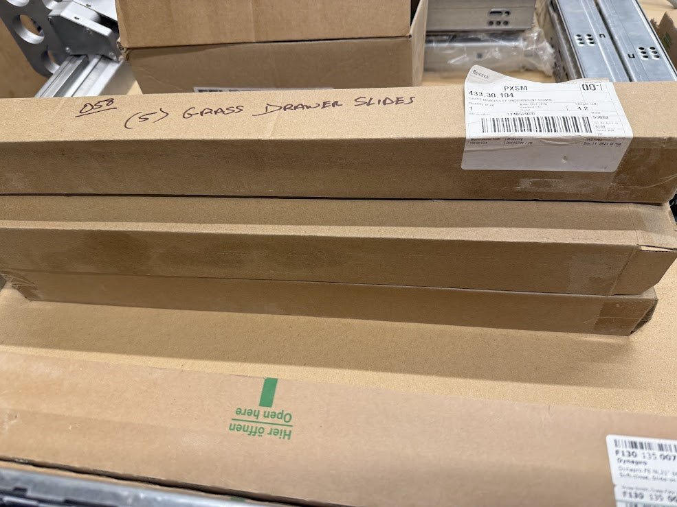 (5) Grass Drawer Slides