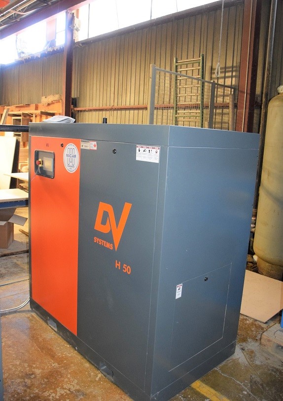 DV Systems "H40-50B-017-F" Rotary Screw Air Compressor - 50 hp