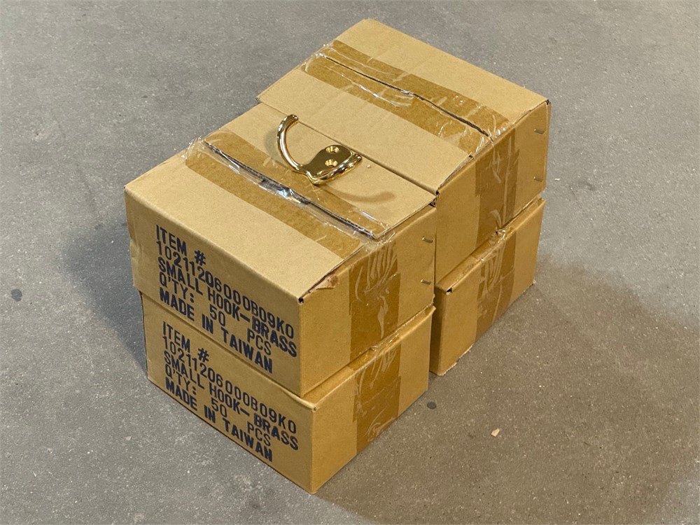 (200) Small Brass Hooks