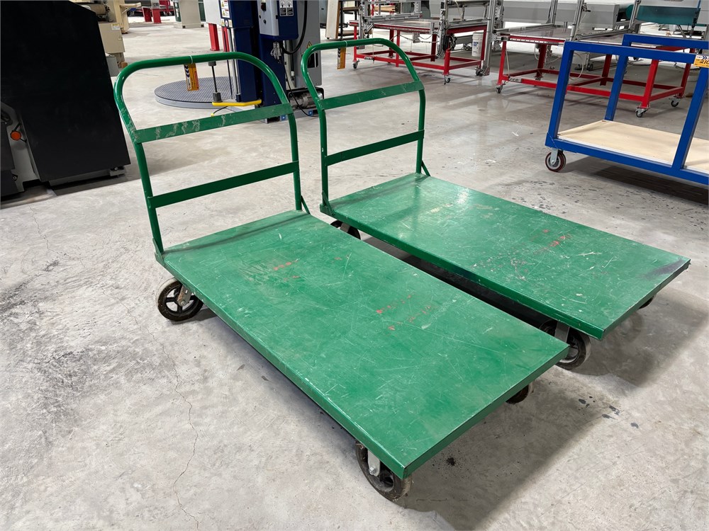 (2) Flat Material Cart